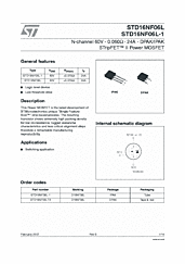 DataSheet STD16NF06L pdf